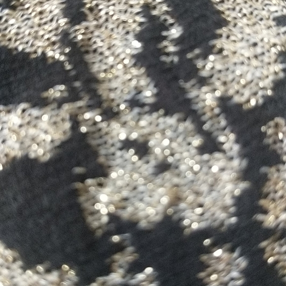 Gold Metallic festive cardigan - Picture 4 of 12